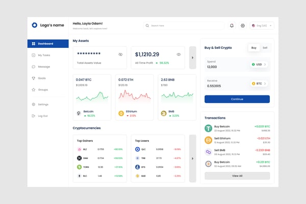Crypto Dashboard UI Kit