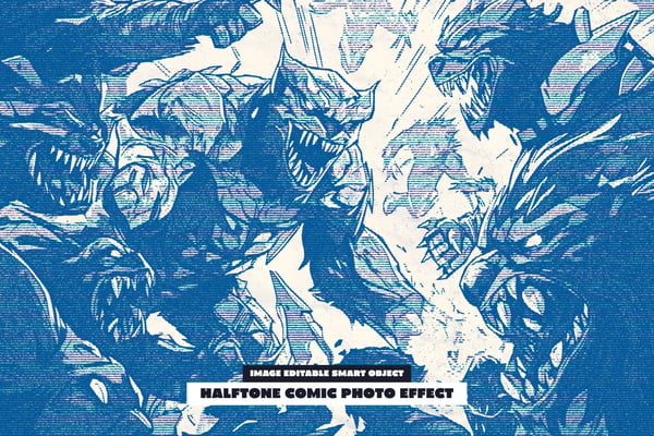 Halftone Comic Photo Effect