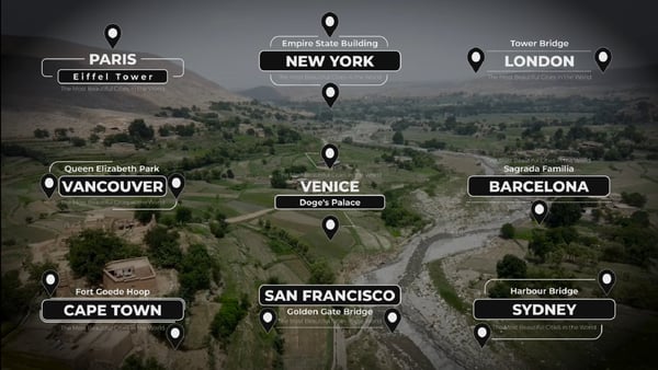 Titles Locations Cities of the World for Davinci Resolve.