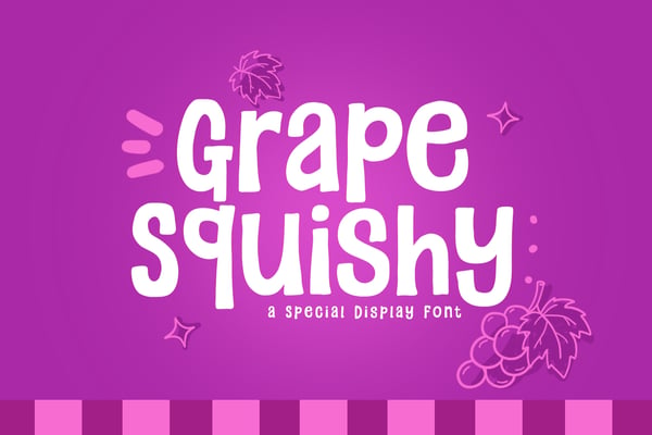 Grape Squishy - A Fun & Cozy Font