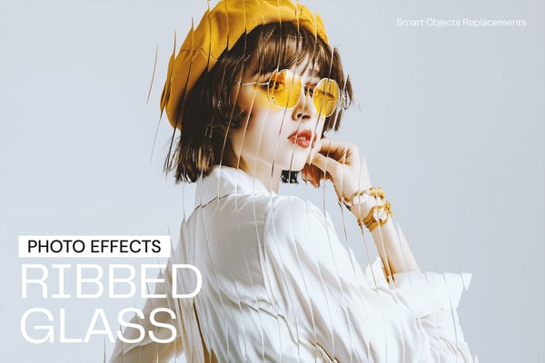 Ribbed Glass Photo Effect