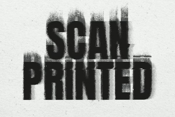 Scan Printed Text Effect
