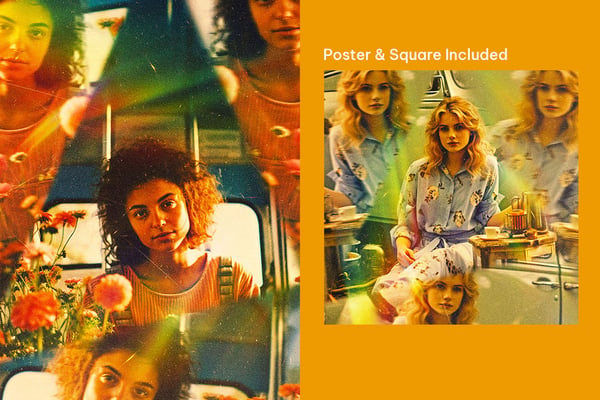 Prismatic Flares  Square And Poster Photo Effect