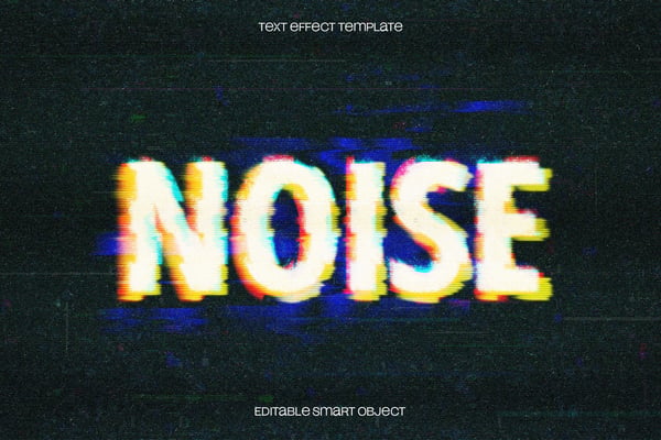 VHS Glitch Text Effect