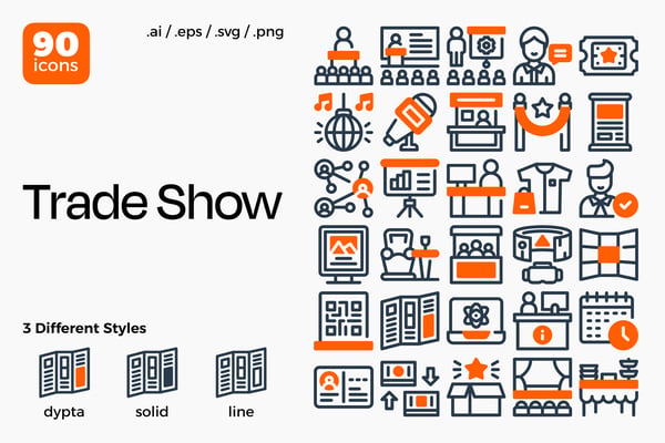 Trade Show Icon Set