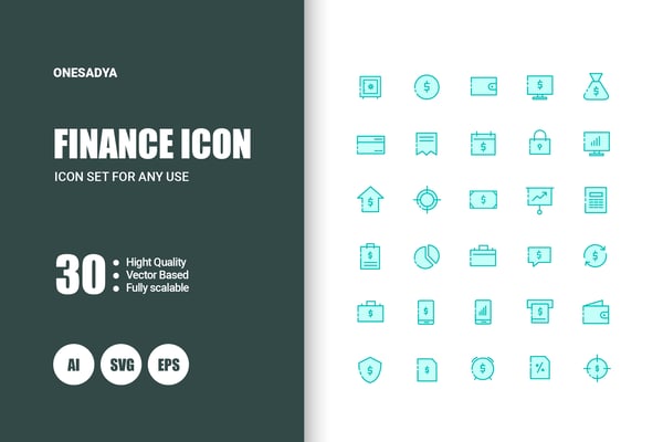 Finance Icon – Modern Financial & Business Icon Set