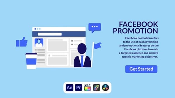 Facebook Promotion Design Concept - Social Media Marketing Presentation Animation Template
