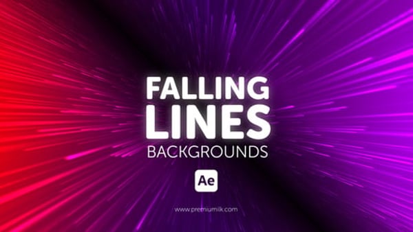 Falling Lines Backgrounds - Dynamic Vertical Lines Motion Background Pack