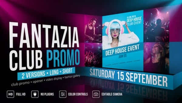 Fantazia Club Promo – Full HD Event Opener with Long and Short Versions