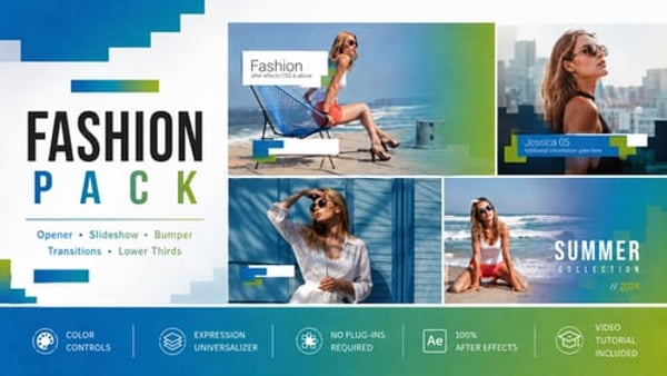 Fashion Promo Pack for After Effects with Opener, Slideshow and Lower Thirds