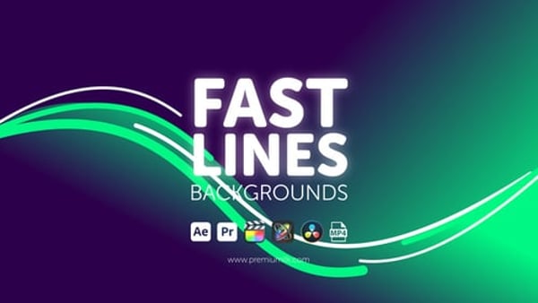 Fast Lines Backgrounds - Speed Line Motion Animation Pack