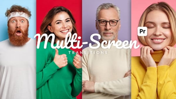 Fast Multi-Screen Transitions for Premiere Pro – Split-Screen Grid Effects