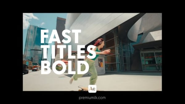 Fast Titles Pack Bold - Strong Typography Animation Template