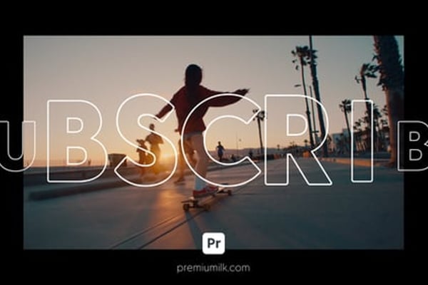 Fast Titles Pack Stroke for Premiere Pro - Outline Typography Animation Template