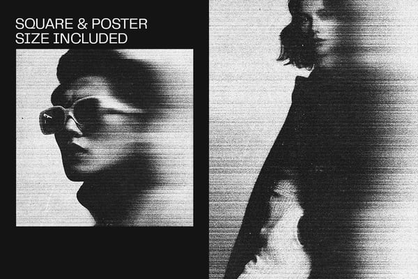 Grunge Motion Square And Poster Photo Effect