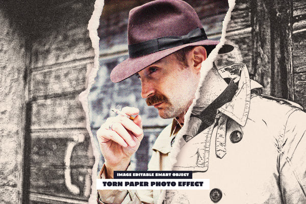 Torn Paper Photo Effect