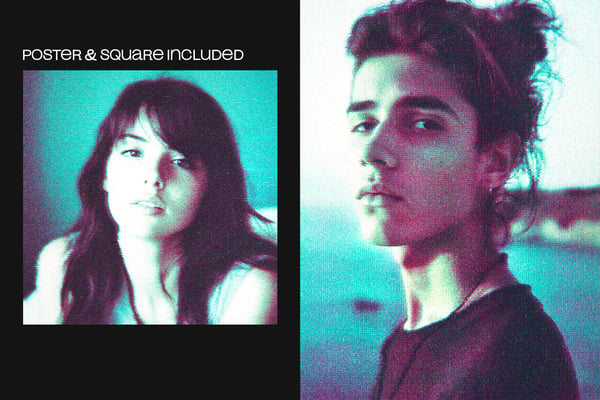 Retro Screen Distortion Square And Poster Photo Effect