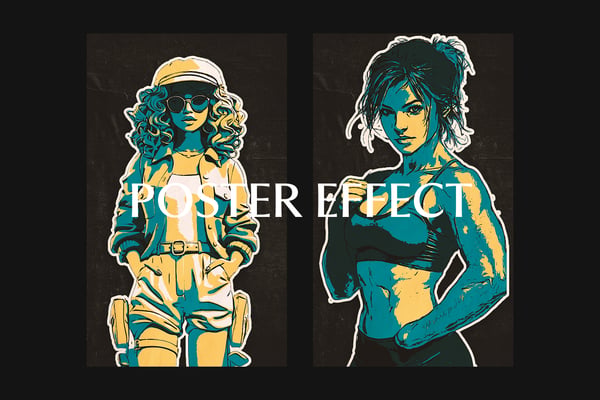 Vector Cutout Square And Poster Photo Effect
