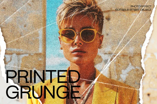 Printed Grunge Photo Effect