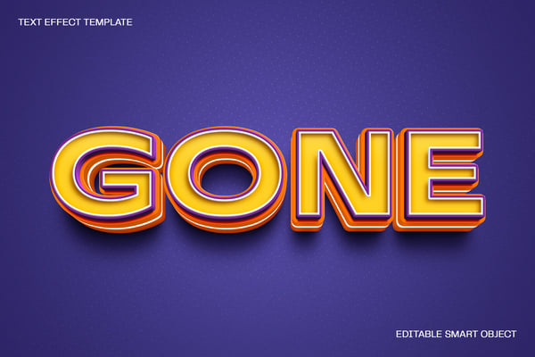 Gone Text Effect