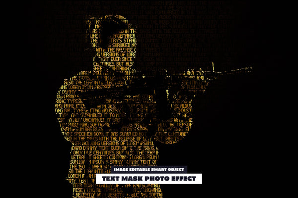 Text Mask Photo Effect