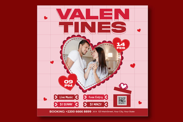 Valentines Party Socials Media
