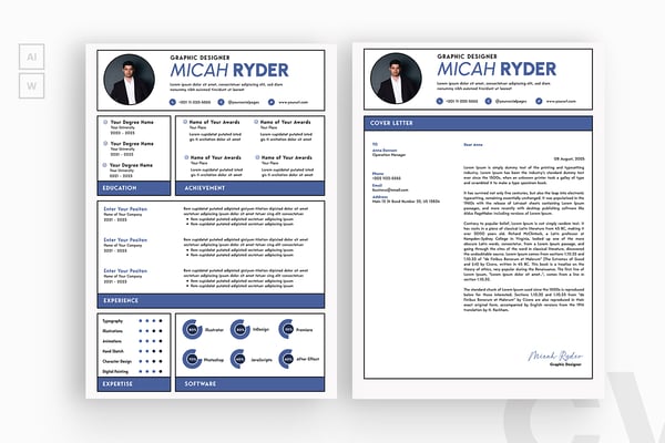 Minimal Graphics Resume CV