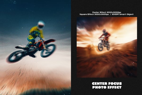 Center Focus Square And Poster Photo Effect