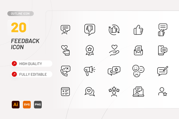 Feedback Line Icon