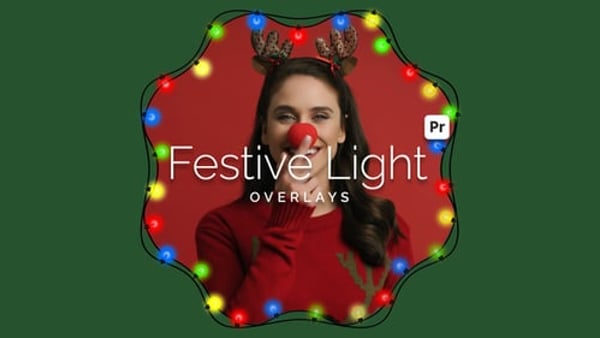 Festive Light Overlays for Premiere Pro – Christmas & Holiday MOGRTs