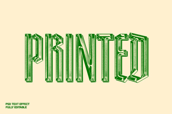 Printed Ink Letterpress Text Effect