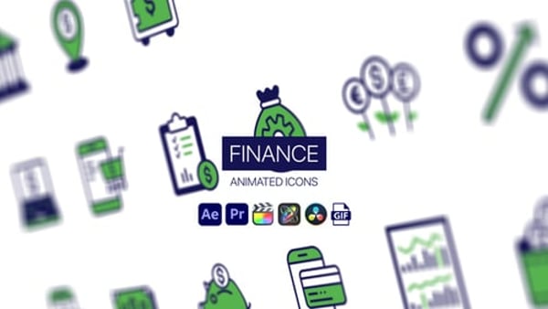 Finance Animated Icons - Money Finance Motion Icons Animation Pack