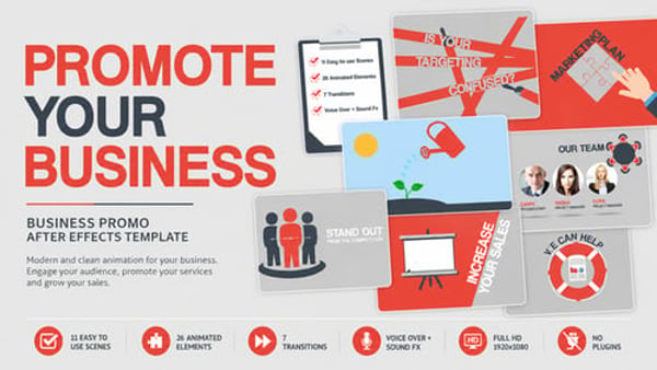 Flat Business Promotion Video Template for After Effects