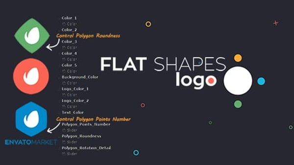 Flat Shapes Logo Reveal – 4K Minimal After Effects Opener