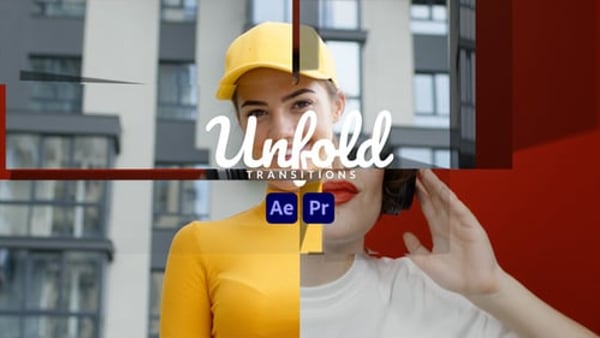 Fold and Unfold Slideshow Transitions for After Effects & Premiere Pro