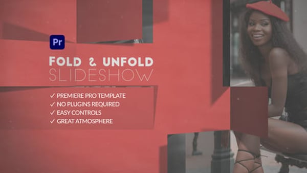 Fold & Unfold Slideshow for Premiere Pro – Cinematic Photo & Video Opener