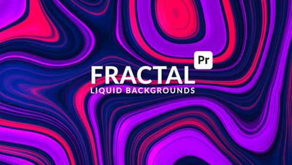 Fractal Liquid Backgrounds for Premiere Pro | 12 Abstract 4K/HD MOGRT Files