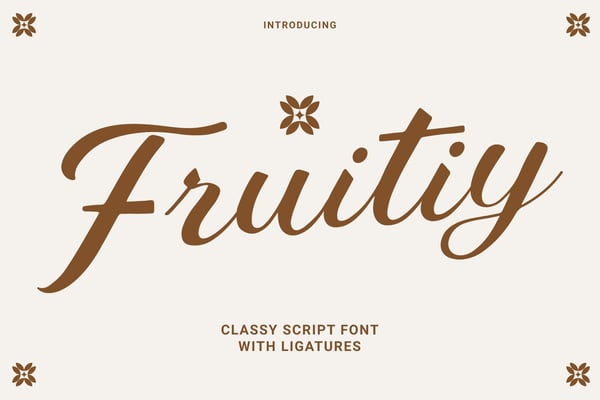 Fruity – Script Typeface with Ligatures
