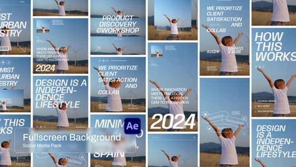 Fullscreen Background Social Media Pack