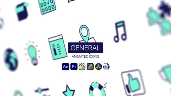 General Animated Icons - Universal Motion Icons Animation Pack