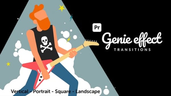 Genie Effect Transitions for Premiere Pro | 12 UI Minimize/Maximize Animations