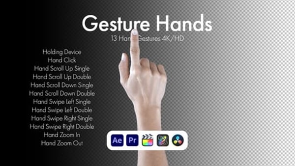 Gestures Hands - Animated Hand Gesture Motion Elements Pack
