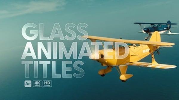 Glass Animated Titles – Modern Transparent Glass Text Animations for Video Projects
