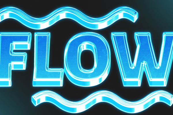Glass Blue Text Effect