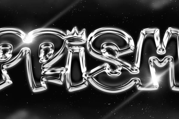 Glass Chrome Text Effect