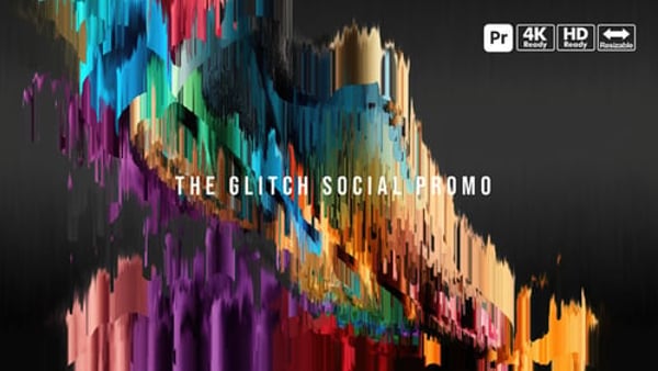 Glitch Social Promo for Premiere ProGlitch Social Promo - Digital Distortion Social Media Promo Anim