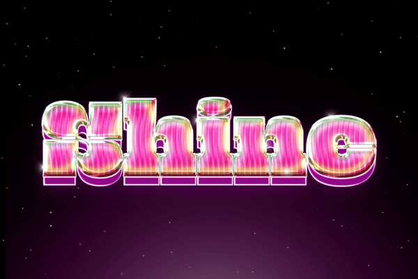 Glitch Chrome Text Effect