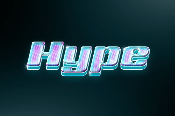 Glitch Chrome Text Effect