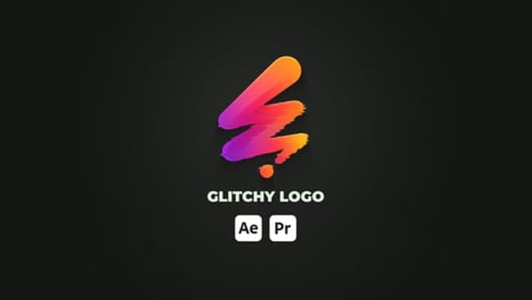Glitchy Logo Reveal for After Effects & Premiere Pro | Modern Digital Intro