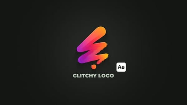 Glitchy Logo Reveal | Modern Digital Intro for After Effects